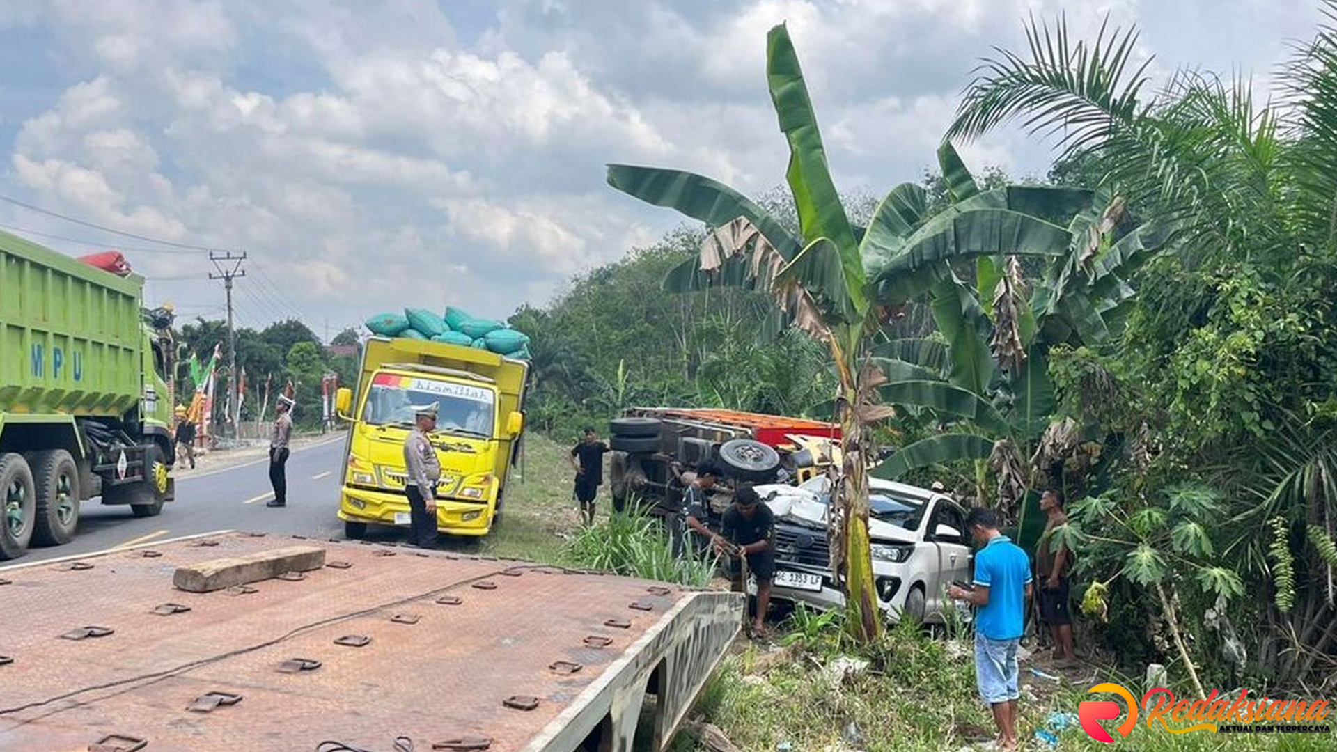 Tragedi Lampung: 2 Tewas Tabrakan Beruntun saat Ganti Ban